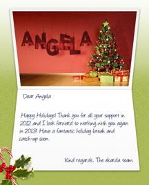 Image of Business Christmas Holidays eCard with Tree and Gifts